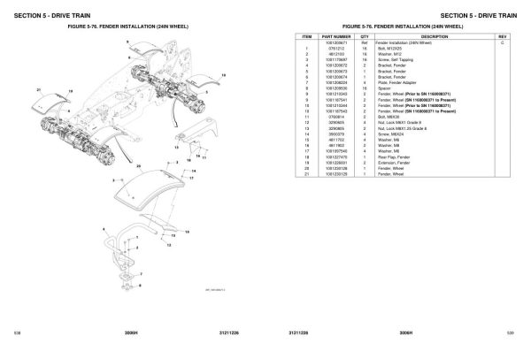 JLG Telehandlers 30.6 3006H Parts Manual 31211226 2023 1