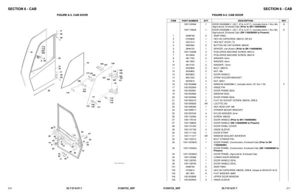 JLG Telehandlers 3706PS 3707PS 4014PS 4017PS Parts Manual 31200722 2018 1