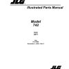 JLG Telehandlers 742 Parts Manual 31211965 2023 PVC 2211