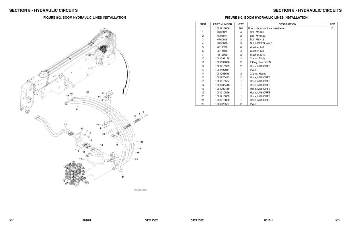 JLG Telehandlers 8010H Parts Manual 31211382 2023 PVC 1911 2005 1