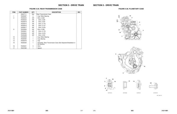 JLG Telehandlers 925 Parts Manual 31211891 2023 PVC 2205 1