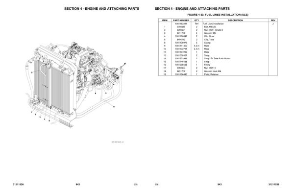 JLG Telehandlers 943 Parts Manual 31211536 2023 PVC 2011 1