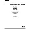 JLG Telehandlers G10 43A G9 43A Parts Manual 91514001 2022