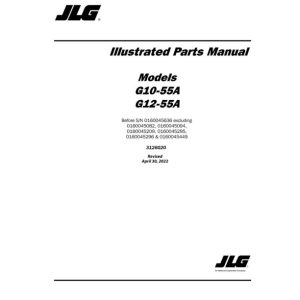 JLG Telehandlers G10 55A G12 55A Parts Manual 3126020 2022 1