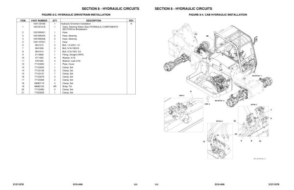 JLG Telehandlers G15 44A Parts Manual 31211076 2023 1
