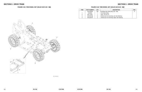 JLG Telehandlers G5 18A Parts Manual 31221596 2023 PVC 2305 1