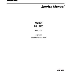 Jlg Telehandlers G5 18A Service Maintenance Manual 31211973 2023 Pvc 2211