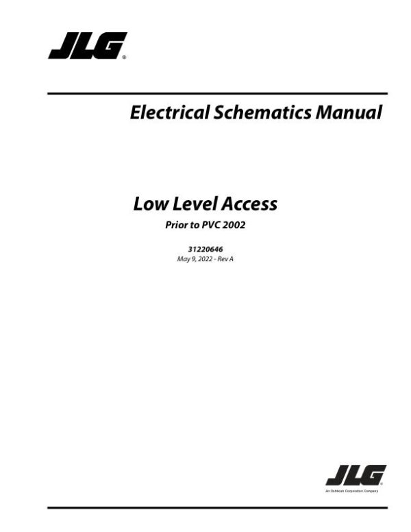 JLG Vertical Masts 10M to SSV 10 Electrical Schematic 31220646 2022 1
