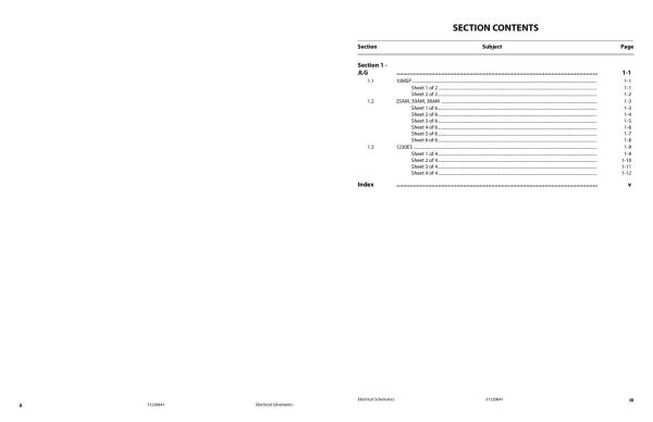 JLG Vertical Masts 10MSP 1230ES 25AM 30AM 38AM Electrical Schematic 31220641 2022 PVC 2208 2