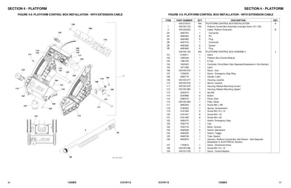 JLG Vertical Masts 1230ES Parts Manual 31219112 2023 PVC 2108 1