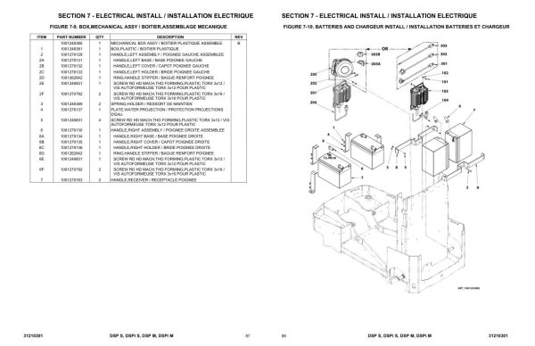 JLG Vertical Masts DSP M DSP S DSPi M DSPi S Parts Manual 31210301 2022 1