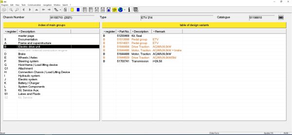 JUNGHEINRICH JETI ForkLift ET v4.37 Updated 518 04.2024 Spare Parts Catalog 3