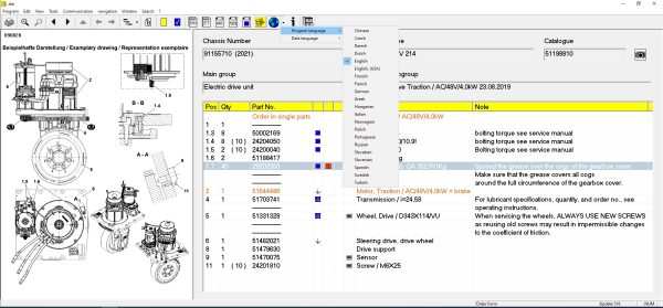 JUNGHEINRICH JETI ForkLift ET v4.37 Updated 518 04.2024 Spare Parts Catalog 6