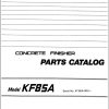 Kawasaki Concrete Finisher KF85A Parts Manual