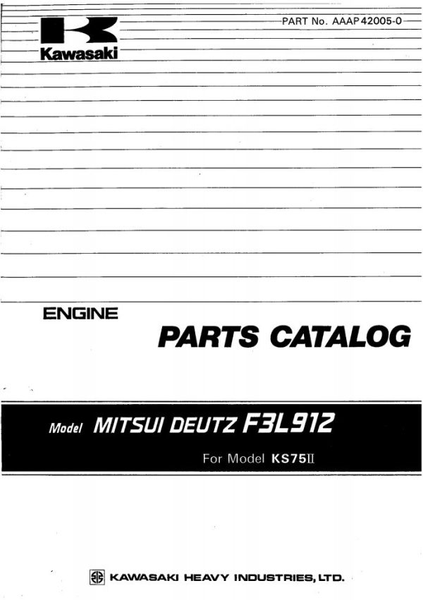 Kawasaki Concrete Spreader KS75II Parts Manual EN JP 1