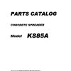 Kawasaki Concrete Spreader KS85A Parts Manual JP