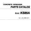 Kawasaki Concrete Spreader KS85A Parts Manual JP 1