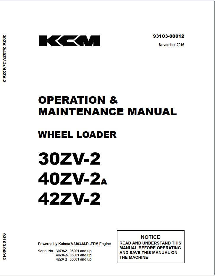 Kawasaki Construction Operator and Maintenance Manual 1.85 GB PDF 2