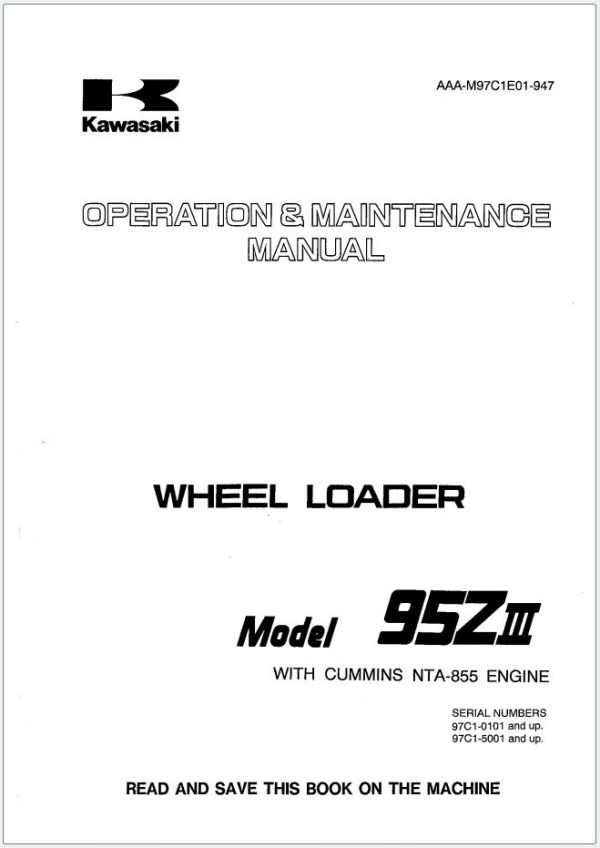 Kawasaki Construction Operator and Maintenance Manual 1.85 GB PDF 3