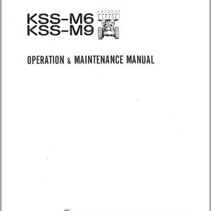 Kawasaki Load Haul Dump KSS M6 KSS M9 Operation Maintenance Manual