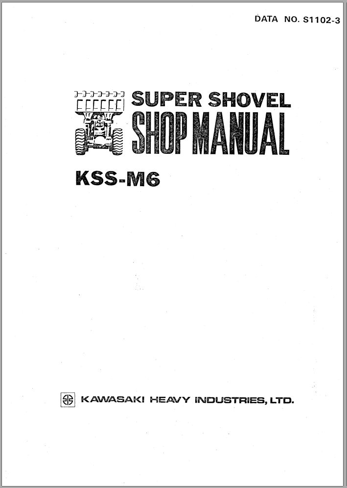 Kawasaki Load Haul Dump KSS M6 Shop Manual S1102 3