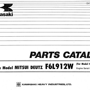 Kawasaki Load Haul Dump M6 Engine Parts Manual P21005 2 EN JP