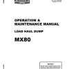 Kawasaki Load Haul Dump MX80 Operation Maintenance Shop Manuals