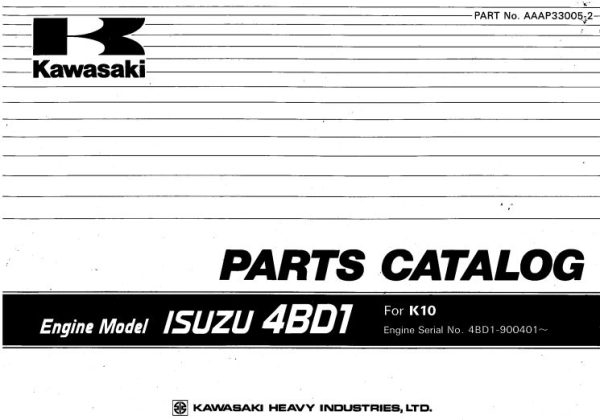 Kawasaki Road Roller K10 Parts Manual EN JP 1