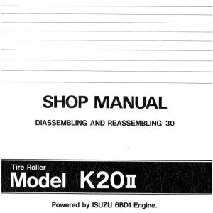 Kawasaki Road Roller K20II Operation Maintenance Shop Parts Manuals EN JP 2
