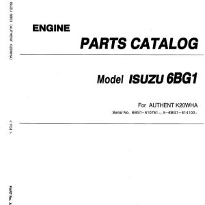 Kawasaki Road Roller K20WHA Engine Parts Manual 93342 00022 EN JP