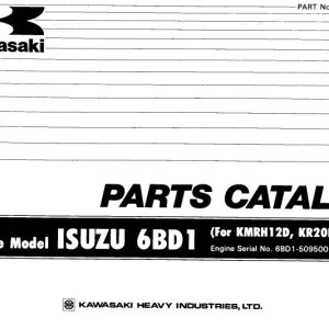 Kawasaki Road Roller KMR12D KR20D Engine Parts Manual AAAP35005 2 EN JP (1)