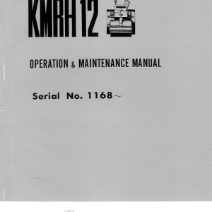 Kawasaki Road Roller KMRH12 Operation Maintenance Parts Manuals EN JP