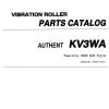 Kawasaki Road Roller KV3WA Parts Manual EN JP