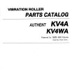Kawasaki Road Roller KV4A KV4WA Parts Manual EN JP