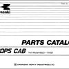 Kawasaki Rops Cab 65ZII to 110ZII Parts Manual AAAP00058 2 EN JP