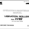 Kawasaki Vibration Roller KV10II Operation Maintenance Shop Parts Manuals EN JP