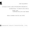 Kawasaki Vibration Roller KV4II Operation Maintenance Parts Manuals EN JP