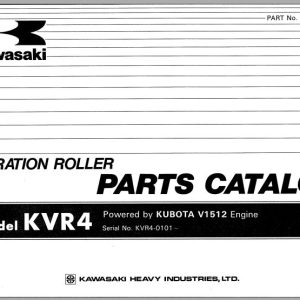 Kawasaki Vibration Roller KVR4 KVR4A Parts Manual EN JP