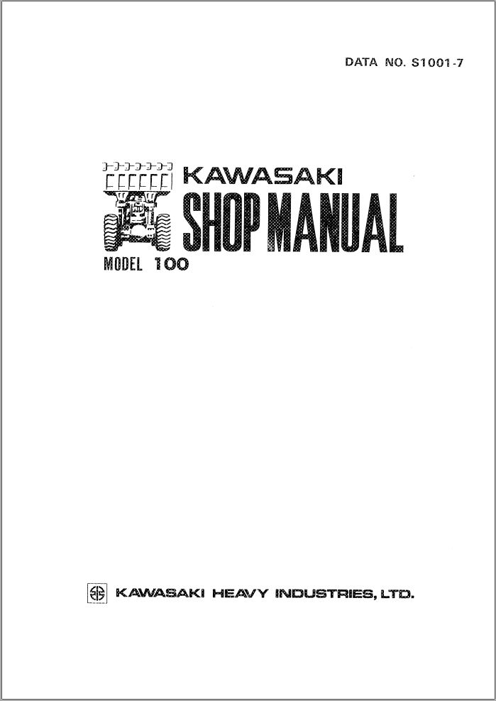 Kawasaki Wheel Loader 100 Shop Manual S1001 7