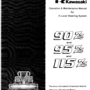 Kawasaki Wheel Loader 115ZIII Operation Maintenance Shop Parts Manuals EN JP