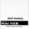 Kawasaki Wheel Loader 115ZIII Operation Maintenance Shop Parts Manuals EN JP 2