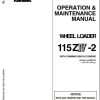 Kawasaki Wheel Loader 115ZIV 2 Operation Maintenance Shop Manuals