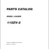 Kawasaki Wheel Loader 115ZV 2 Operation Maintenance Shop Parts Manuals EN JP 1