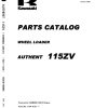 Kawasaki Wheel Loader 115ZV Operation Maintenance Shop Parts Manuals EN JP 1