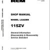 Kawasaki Wheel Loader 115ZV Operation Maintenance Shop Parts Manuals EN JP 2