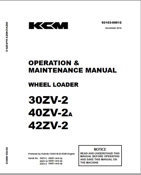 Kawasaki Wheel Loader 30ZV 2 Operation Maintenance Shop Parts Manuals EN JP