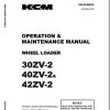 Kawasaki Wheel Loader 40ZV 2 40ZV 2A Operation Maintenance Shop Parts Manuals EN JP