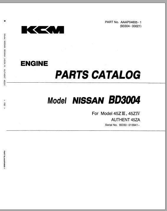 Kawasaki Wheel Loader 45ZA 45ZIII 45ZIV Parts Manual EN JP 1