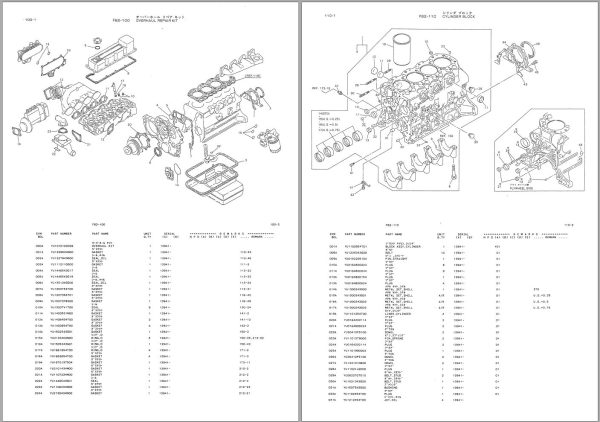 Kawasaki Wheel Loader 45ZA 45ZIII 45ZIV Parts Manual EN JP 2