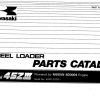 Kawasaki Wheel Loader 45ZIII 45ZIV 45ZA Parts Manual EN JP